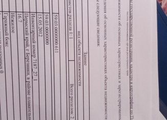 Продажа гаража, 16 м2, Березники, территория Массив 471-2, 25