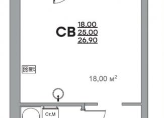 Продам квартиру студию, 26.9 м2, Ковров, улица Строителей, 39/3
