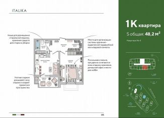 Продается 1-комнатная квартира, 48.2 м2, Судак