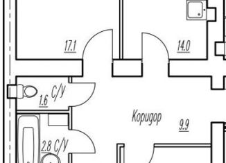 3-ком. квартира на продажу, 75 м2, поселок городского типа Стройкерамика