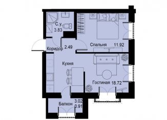 Продам 1-комнатную квартиру, 37.9 м2, Санкт-Петербург, метро Электросила