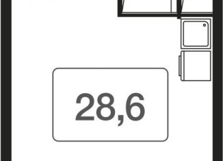 Продается однокомнатная квартира, 28.6 м2, Одинцово, Вокзальная улица, 31, ЖК Сердце Одинцово