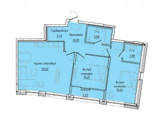 Продам 2-комнатную квартиру, 91 м2, Екатеринбург, Машинная улица, 1Г, ЖК Клевер Парк