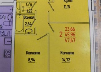 Продажа двухкомнатной квартиры, 47.7 м2, Пермь, Муромская улица, 24А, Свердловский район
