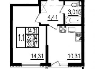 Продажа 1-комнатной квартиры, 35.7 м2, Санкт-Петербург, Петергофское шоссе, Петергофское шоссе