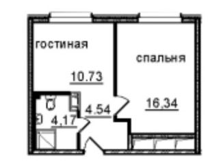 Продажа однокомнатной квартиры, 35.8 м2, Санкт-Петербург, Витебский проспект, 101к2, метро Купчино