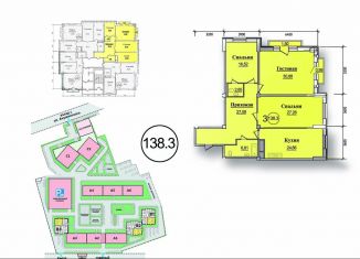 Продается 3-ком. квартира, 138.3 м2, Махачкала, улица Титова, 144к1, ЖК Родные Просторы