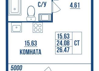 Продам квартиру студию, 26.5 м2, Санкт-Петербург, Студенческая улица, 14к2, Студенческая улица