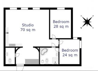 Аренда трехкомнатной квартиры, 137 м2, Москва, 1-й Смоленский переулок, 17, 1-й Смоленский переулок