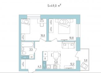 Продажа 3-комнатной квартиры, 49 м2, Петрозаводск, район Кукковка, переулок Лермонтова