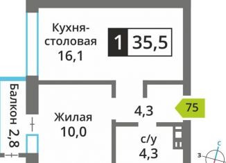 Продам 1-комнатную квартиру, 35.5 м2, поселок Отрадное, жилой комплекс Отрада-2, к3, ЖК Отрада-2