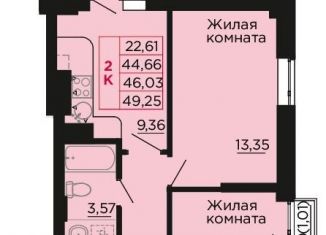 Продам двухкомнатную квартиру, 46 м2, Ростовская область
