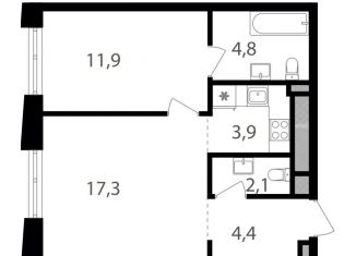 Продажа 1-ком. квартиры, 44.4 м2, Москва, 1-й Кирпичный переулок, 17А, ВАО