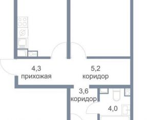 Продажа 2-комнатной квартиры, 71.3 м2, деревня Голубое, ЖК Первый Зеленоградский, Парковый бульвар, 2к3