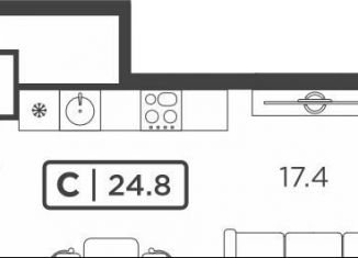 Продается квартира студия, 24.4 м2, Тюмень, ЖК Горизонт