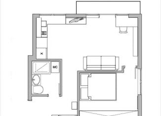 Квартира на продажу студия, 23.6 м2, Москва, Столярный переулок, 3к14, Столярный переулок