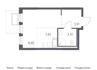 Квартира на продажу студия, 21.9 м2, Ленинский городской округ, ЖК Горки Парк, жилой комплекс Горки Парк, к4.1