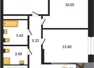 Продажа трехкомнатной квартиры, 85 м2, Новосибирск, Красный проспект, 167/3, ЖК Расцветай на Красном