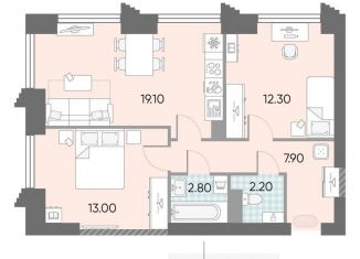 Продам двухкомнатную квартиру, 57.3 м2, Москва, жилой комплекс Обручева 30, к1, метро Калужская