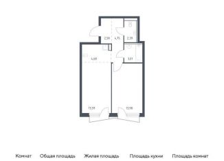 1-комнатная квартира на продажу, 45 м2, Балашиха, жилой комплекс Квартал Авиаторов, к8