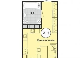 Продается квартира студия, 21 м2, Михайловск, Князевский переулок