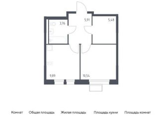 Однокомнатная квартира на продажу, 35.6 м2, Химки, жилой комплекс Квартал Ивакино, к3