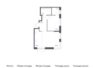 2-комнатная квартира на продажу, 50.3 м2, Москва, жилой комплекс Квартал Домашний, 1, станция Курьяново
