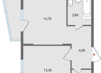 Продается 2-комнатная квартира, 40.9 м2, Липецк, ЖК Атмосфера, улица Ф.С. Игнатьева, 33к1