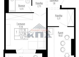 Продаю однокомнатную квартиру, 44 м2, Новосибирск, метро Студенческая, улица Николая Сотникова, 36