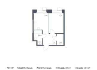 Продажа 1-ком. квартиры, 35.3 м2, поселение Мосрентген, многофункциональный комплекс Тропарево Парк, к2.2