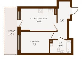 Продажа 1-ком. квартиры, 50 м2, Екатеринбург, Чкаловский район