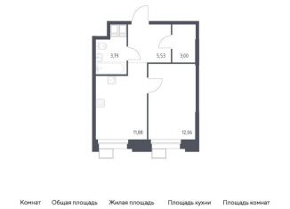 Продажа 1-комнатной квартиры, 36.3 м2, поселение Мосрентген, многофункциональный комплекс Тропарево Парк, к2.2