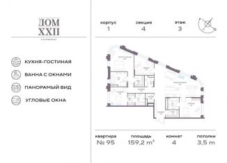 4-ком. квартира на продажу, 159.2 м2, Москва, Новодевичий проезд, 6с2, метро Фрунзенская