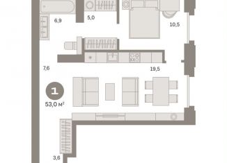 Продается 1-комнатная квартира, 53.1 м2, Москва, метро Бутырская