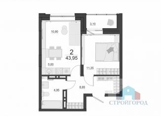 Продается 2-ком. квартира, 44.6 м2, Красноярск, Октябрьский район