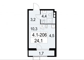 Продам квартиру студию, 24.1 м2, Москва, район Южное Бутово, Бартеневская улица, вл6с1