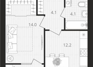 Продам 1-комнатную квартиру, 36.9 м2, Брянская область, Выставочная улица