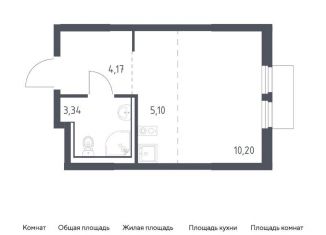 Продам квартиру студию, 22.8 м2, Московская область, микрорайон Пригород Лесное, к18