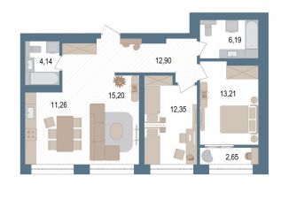 Продаю трехкомнатную квартиру, 76.4 м2, Республика Башкортостан, улица Пархоменко, 156Ж