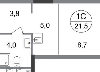 Продается квартира студия, 21.5 м2, Москва