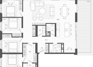 Продается многокомнатная квартира, 158.9 м2, Барнаул, Центральный район, Змеиногорский тракт, 35Бк2