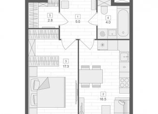 Продам 1-ком. квартиру, 45.6 м2, Москва, Красносельский район, Верхняя Красносельская улица, 19с2