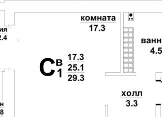 Продаю квартиру студию, 25 м2, Верхняя Пышма, Красноармейская улица, 13