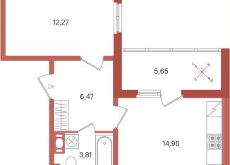 Продаю 1-ком. квартиру, 40.3 м2, Сертолово, ЖК Новое Сертолово