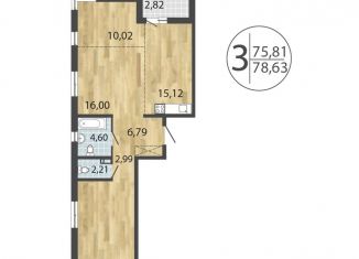 Продаю 3-комнатную квартиру, 78.6 м2, Иркутск