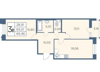 Продам 2-комнатную квартиру, 66.5 м2, Санкт-Петербург, Выборгский район, Большой Сампсониевский проспект, 70к3