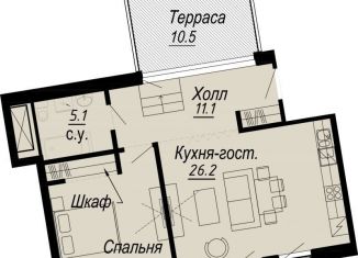 Продажа однокомнатной квартиры, 64 м2, Санкт-Петербург, набережная реки Карповки, 27В, метро Чкаловская