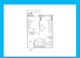 Продаю 1-ком. квартиру, 43.4 м2, деревня Новосаратовка