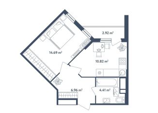 Продажа 1-ком. квартиры, 38.3 м2, поселок Мещерино