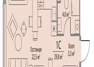 Продажа квартиры студии, 29.8 м2, Москва, улица Лобачевского, 124к3А, ЗАО